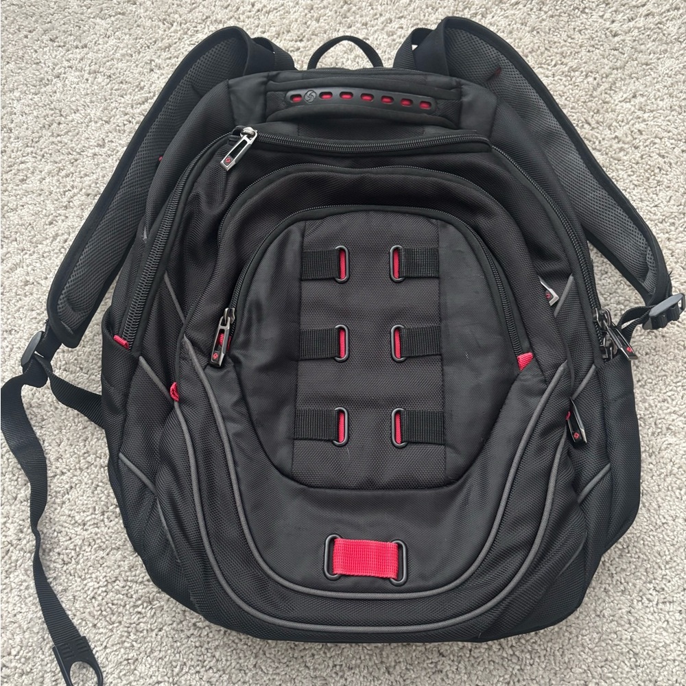 Black and Red Samsonite Backpack